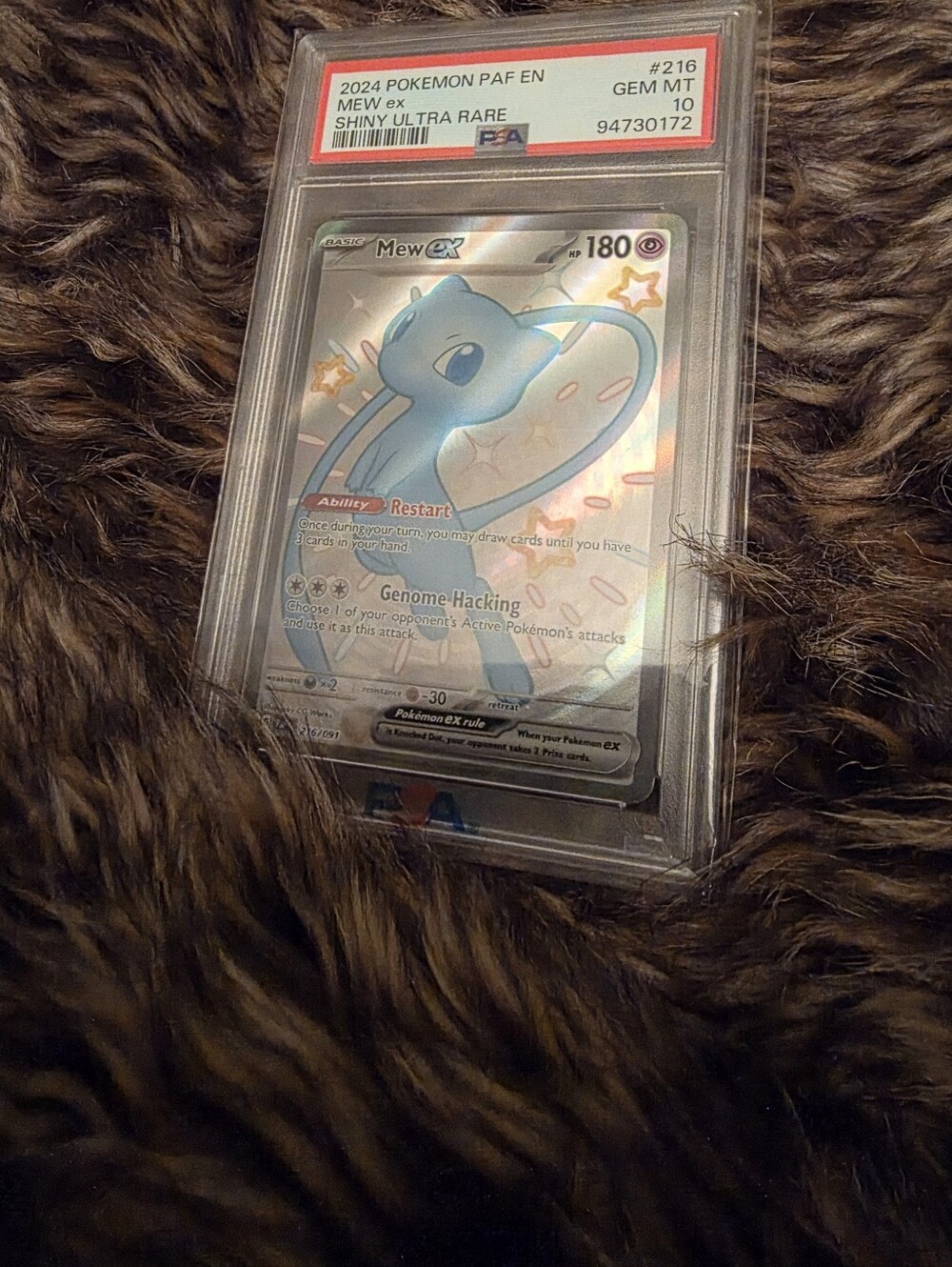 PSA 10 2024 Mew EX Shiny #216  Ultra Rare Graded Card
